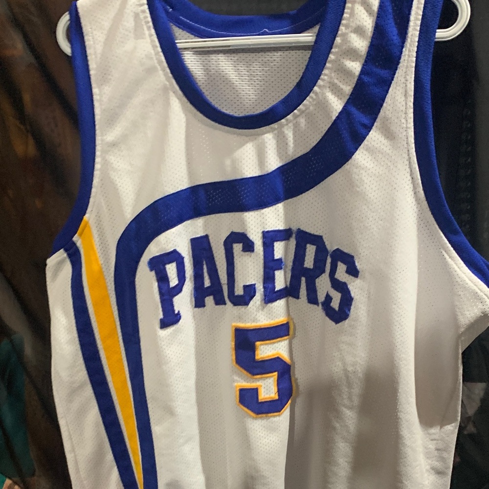 Pacers Blue and Yellow Basketball Jersey